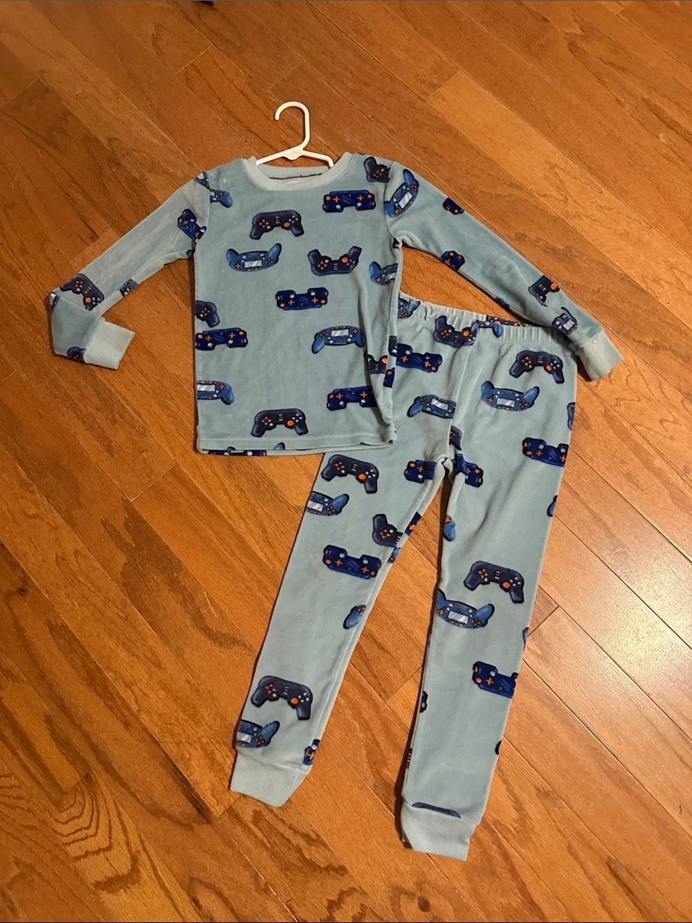 Kids Light Blue Game Controller Pajama Set